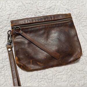 Rough & Tumble Rustic Pecan Clip Pouch